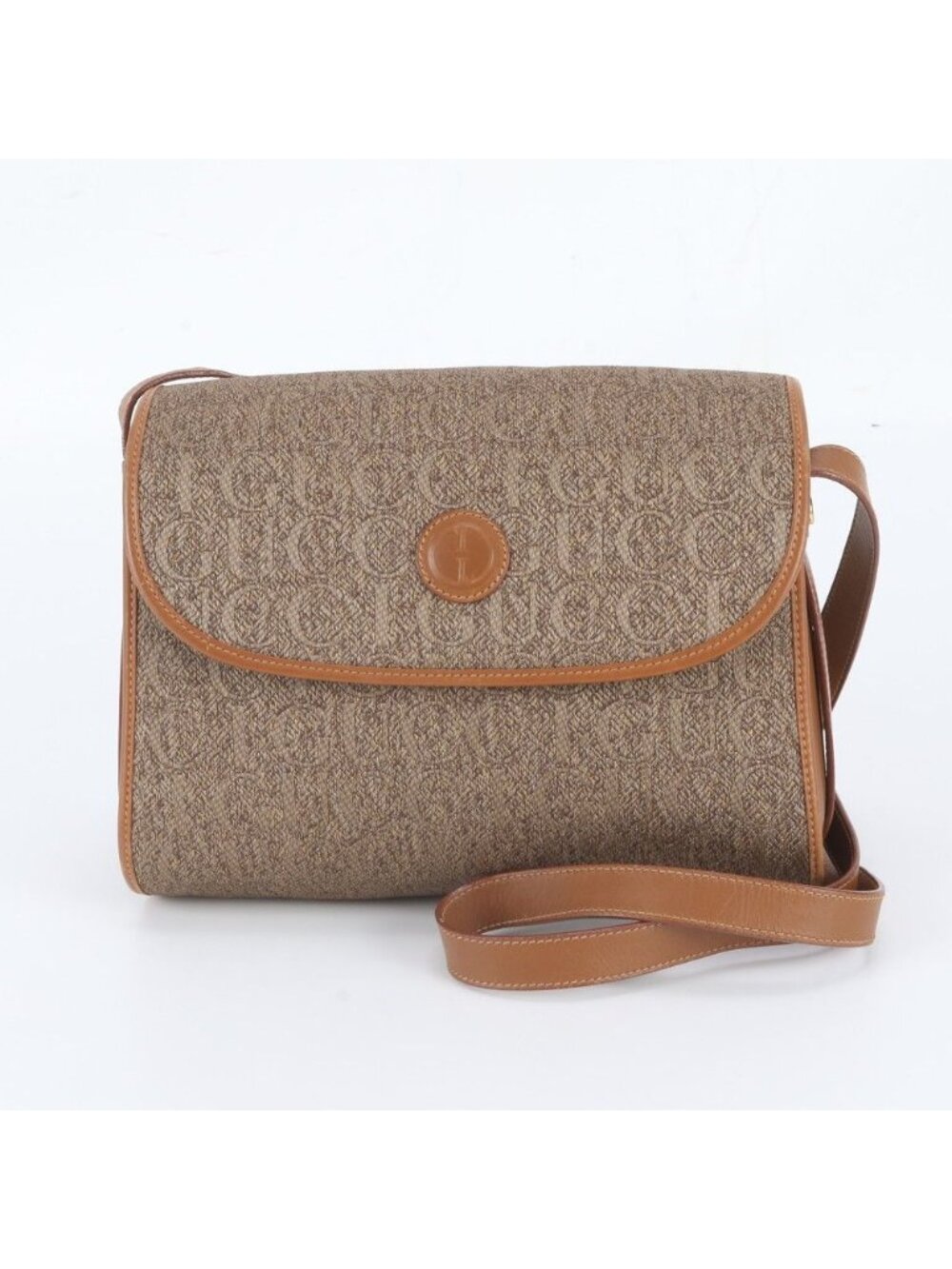Gucci Vintage Logo All Over Print 001 14 Leather Shoulder Bag